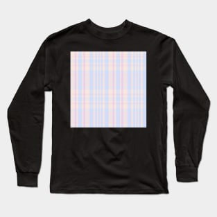 Pastel Aesthetic Sorcha 2 Hand Drawn Textured Plaid Pattern Long Sleeve T-Shirt